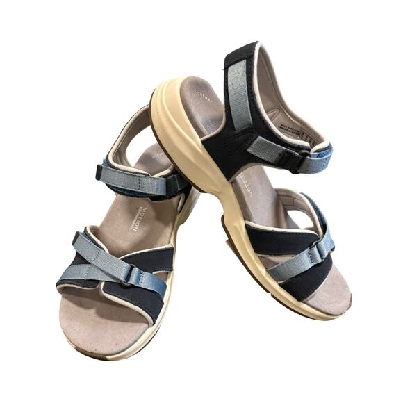 Clarks Women’s Solan Drift Sandals Navy size 6 - Picture 3 of 7